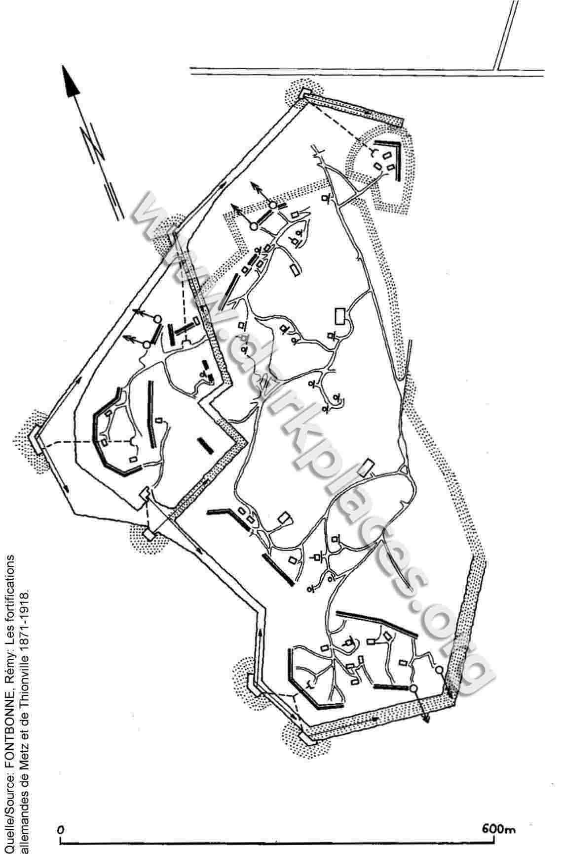 Position des carrires d'Amanvillers